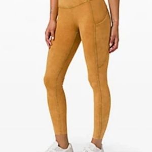 NWT Lululemon Fast and Free Tight II 25" Ice Dye *Non-Reflective Sz 8